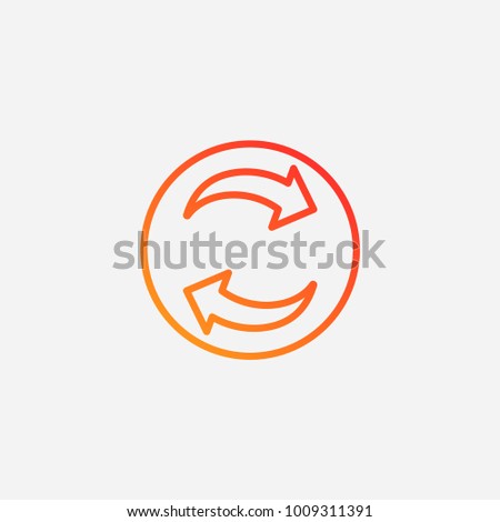 Outline exchange icon. gradient illustration isolated vector sign symbol