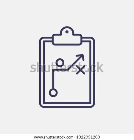 Outline clipboard strategy  icon illustration isolated vector sign symbol
