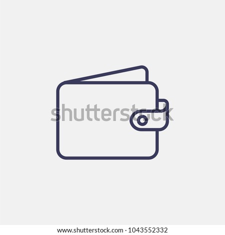 Outline money wallet icon illustration vector symbol