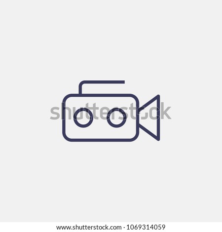 Outline video camera icon illustration vector symbol