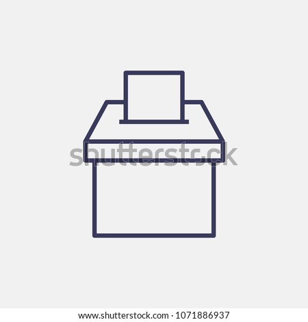 Outline election box icon illustration vector symbol