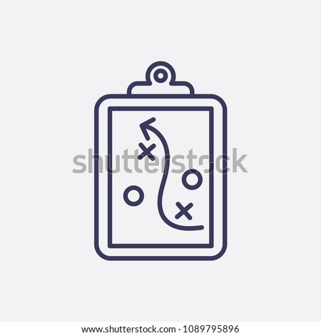 Outline clipboard icon illustration,vector tactick sign,plan symbol
