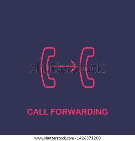 Outline call forwarding icon.call forwarding vector illustration. Symbol for web and mobile