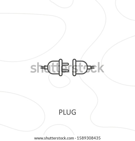 Outline plug icon.plug vector illustration. Symbol for web and mobile