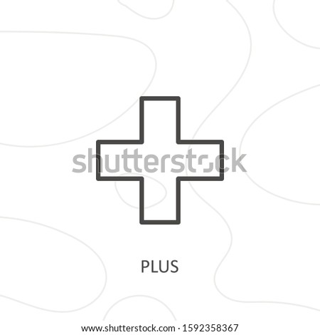 Outline plus icon.plus vector illustration. Symbol for web and mobile