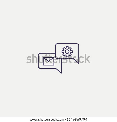 Outline message setting icon.message setting vector illustration. Symbol for web and mobile