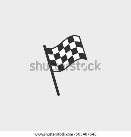 checkered flag icon, vector design