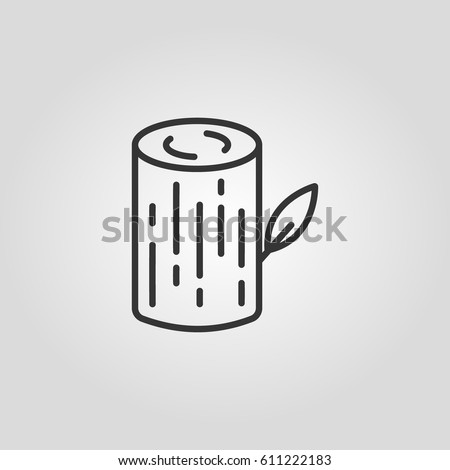 Outline wood log  web icon ilustration vector symbol