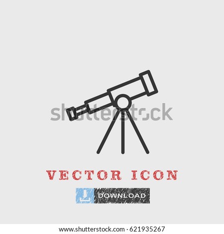 Line Telescope  icon illustration isolated vector sign symbol