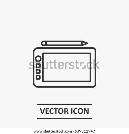 Outline  Tablet   icon illustration vector symbol