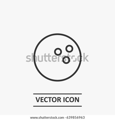 Outline bowling ball icon illustration vector symbol