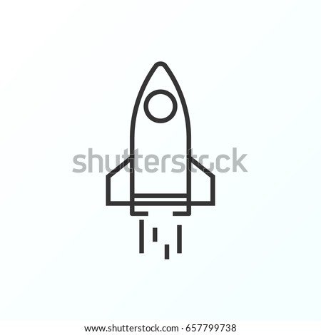 Rocket  icon illustration isolated vector sign symbol