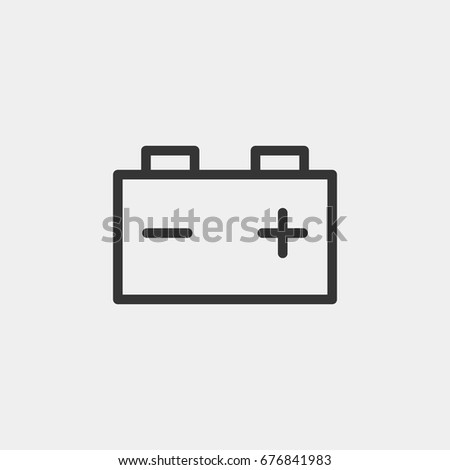 Car battery  icon illustration isolated vector sign symbol