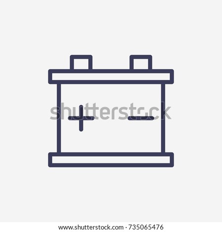 Outline car battery icon illustration vector symbol