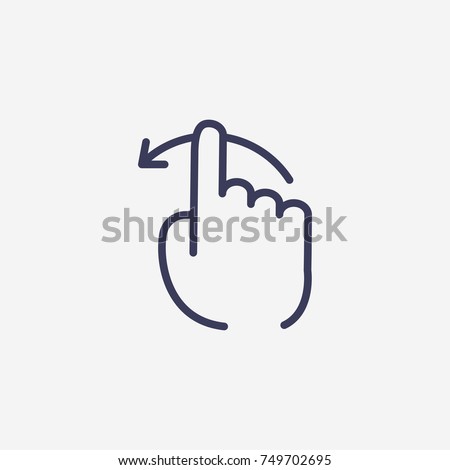 Outline finger swipe  icon illustration vector symbol
