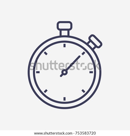 Outline stopwatch icon illustration vector symbol