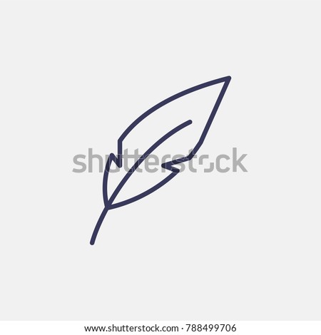 Outline feather icon illustration isolated vector sign symbol