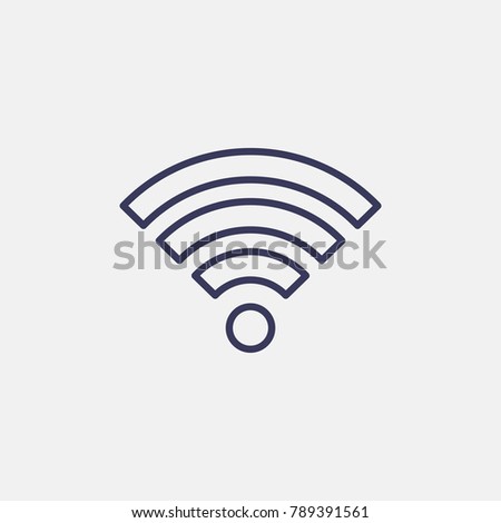 Outline wifi signal icon illustration isolated vector sign symbol