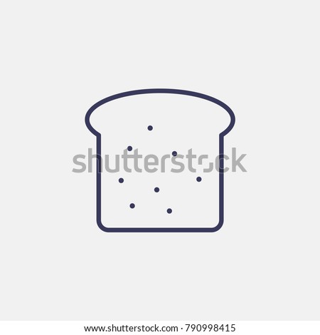 Outline bread icon illustration isolated vector sign symbol