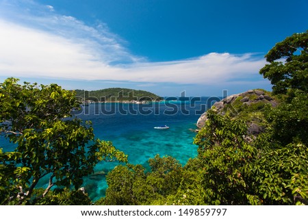 Similan Islands Paradise Bay, Similan Islands Sea\'s most beautiful white sand beaches for relaxing summer and diving underwater beautiful as anywhere in the world.Thailand