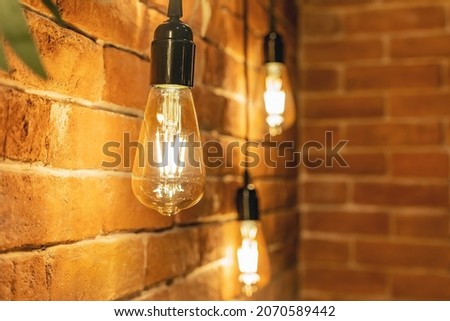 Similar – Image, Stock Photo Modern and decorative Filament ligth bulb