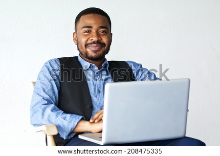 black business man with notebook 03