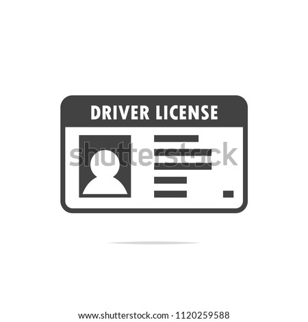 Driver license icon vector transparent
