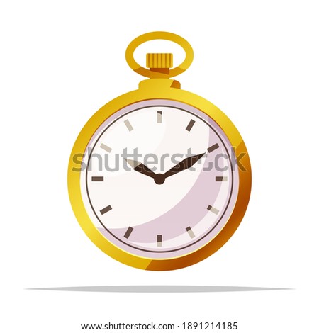 Pocket watch vector isolated illustration