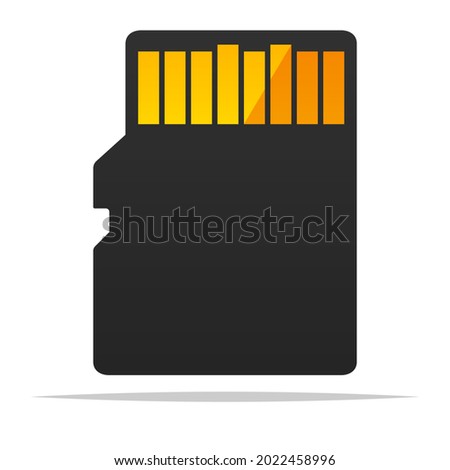 Micro SD card vector isolated illustration