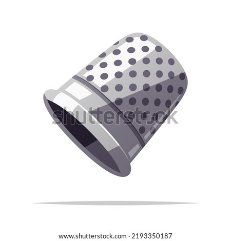 Sewing thimble vector isolated illustration