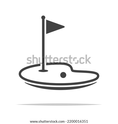 Golf yard icon transparent vector isolated