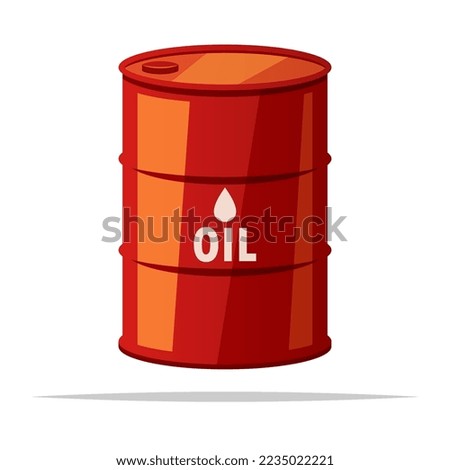 Oil barrel drum vector isolated illustration