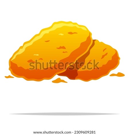 Hash browns vector isolated illustration
