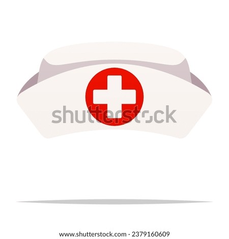 Nurse cap vector isolated illustration