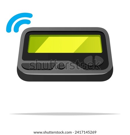 Hospital pager device vector isolated illustration