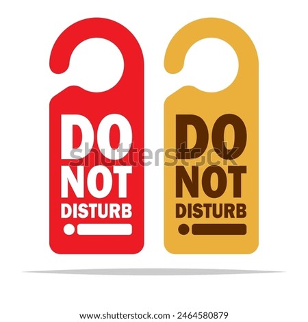 Do not disturb door hanger sign vector isolated illustration