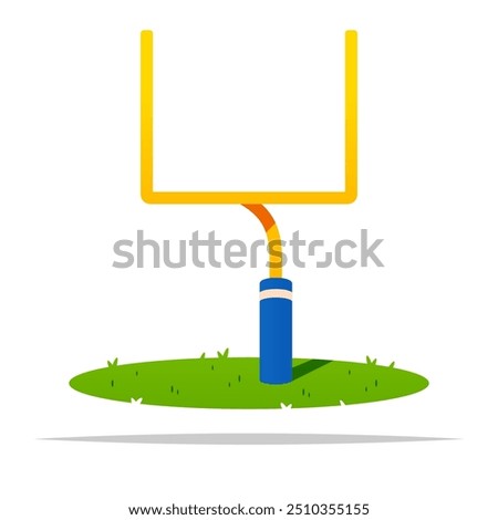 American football goal post vector isolated illustration