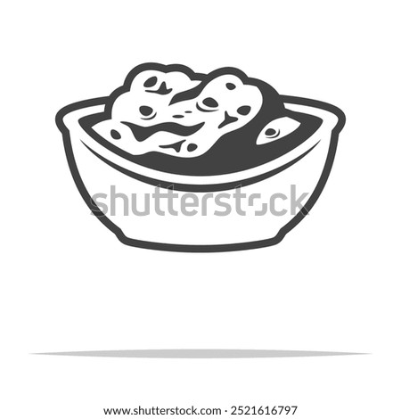 Cookie dough icon transparent vector isolated