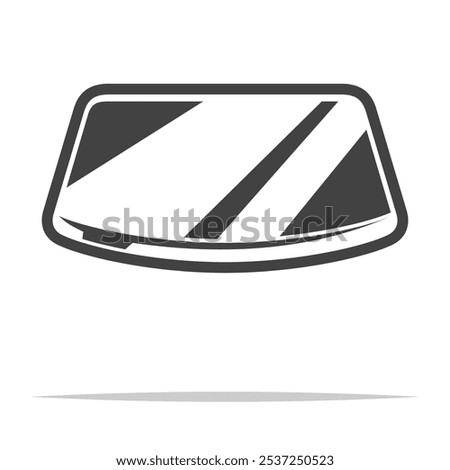 Car windshield icon transparent vector isolated