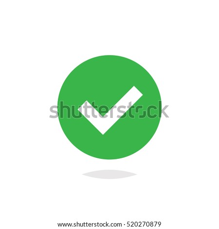 Check mark icon vector isolated