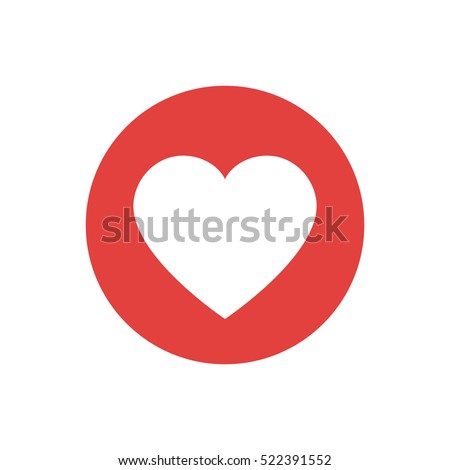 Flat design heart icon