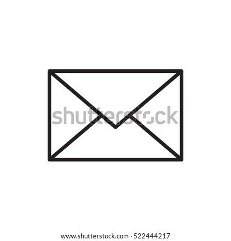 Email message envelope icon outline