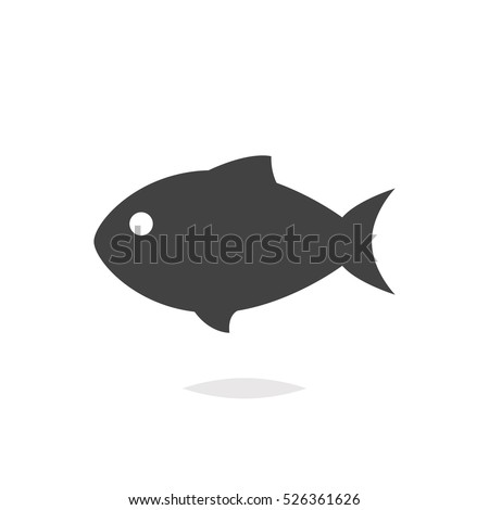 Fish icon vector isolated