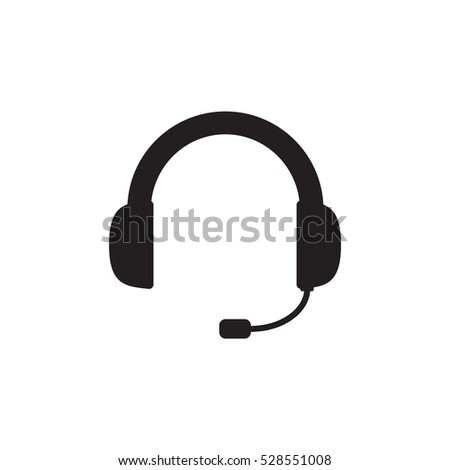Headset icon vector isolated