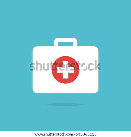 First aid kit medical icon vector isolated