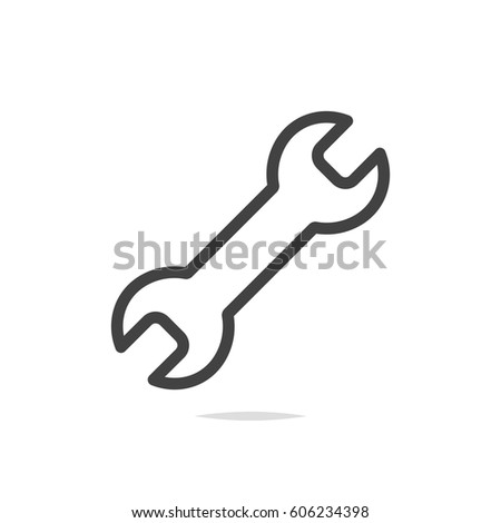 Wrench icon vector isolated