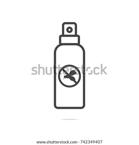 Mosquito repellent line icon vector