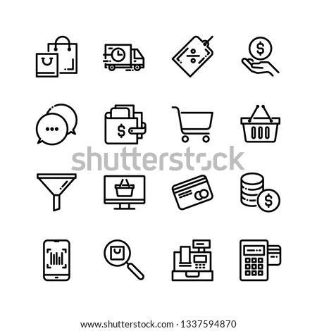 E Commerce Online Shopping Related Icons