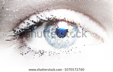 The human eye in halftone