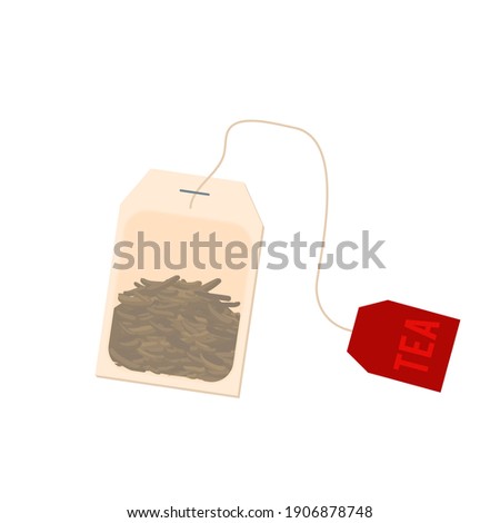 Tea bag. Vector illustration cartoon flat icon isolated on white background.